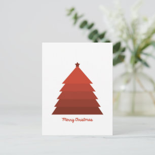 Red Christmas Tree Postcard Postkarte
