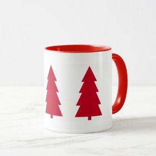 Red Christmas Tree Simple Minimal Tasse