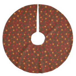 Red Christmas Tree Skirt - Klassisches Urlaubsmust Polyester Weihnachtsbaumdecke