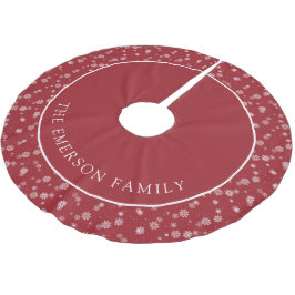 Red Christmas Tree Skirt Polyester Weihnachtsbaumdecke