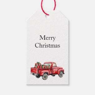 Red Christmas Truck mit Geschenken Geschenkanhänger