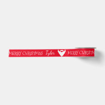 Red Christmas Weihnachtsbart personalisierter Name