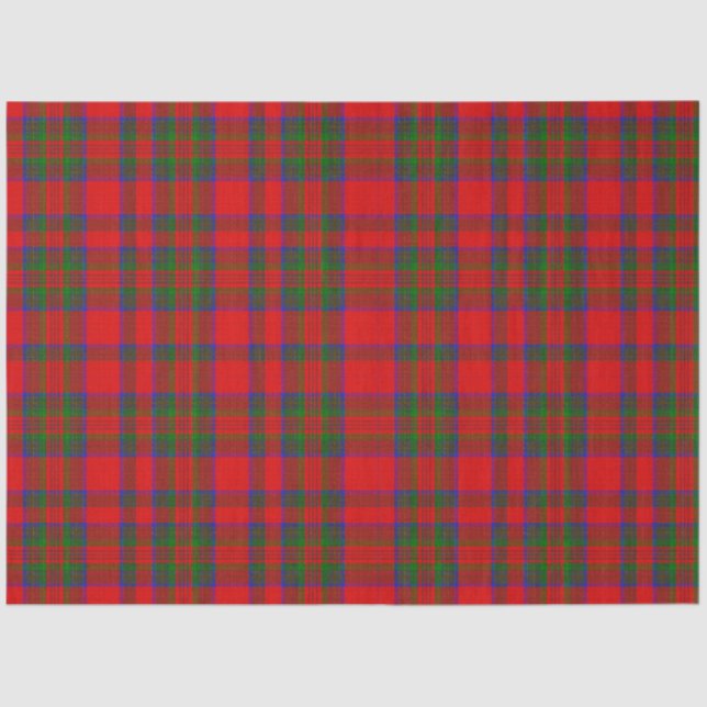 Red Christmas Wool Texture Plaid Seidenpapier (Vorderseite)