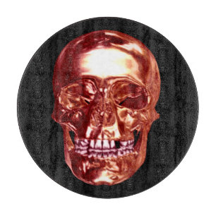 Red Chrome Skull Cutting Board Schneidebrett