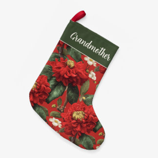 Red Chrysathemum Blume Name Kleiner Weihnachtsstrumpf