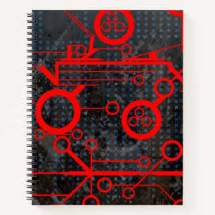 Red Circuit Notizbuch