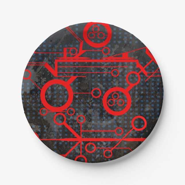 Red Circuit Pappteller (Vorderseite)