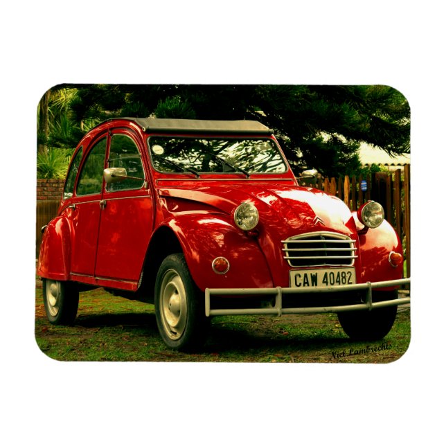 Red Citroën 2CV Magnet (Horizontal)