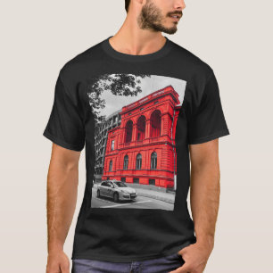 Red City Gebäude Minimalistisch Fotografie T-Shirt