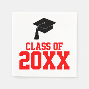 Red Class of 2024 Graduation Party Serviette