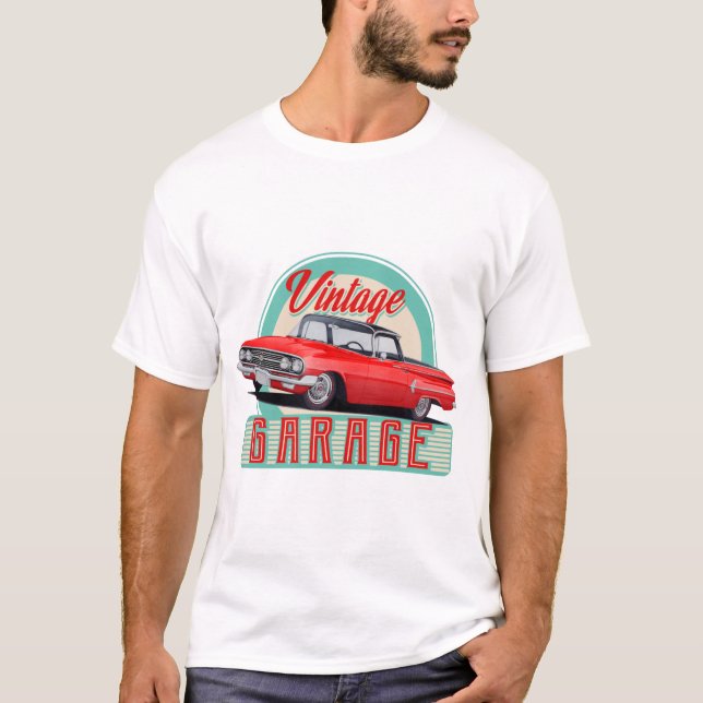 Red Classic Car der 1960er Jahre T-Shirt (Vorderseite)