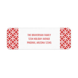 Red Classy Diamond Holiday Address Labels