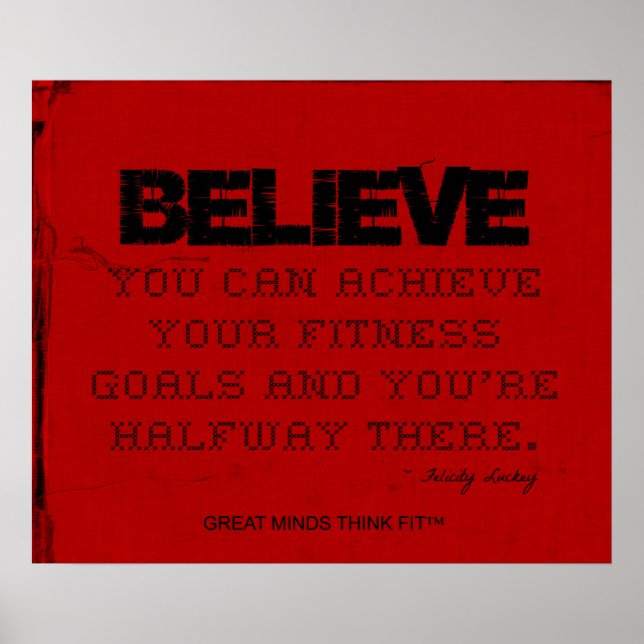 Red Cloth Black Thread Fitness glauben Poster (Vorne)