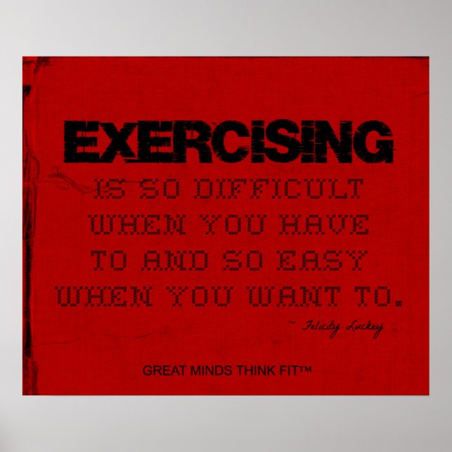 Red Cloth Black Thread Fitness Übung Poster (Vorne)
