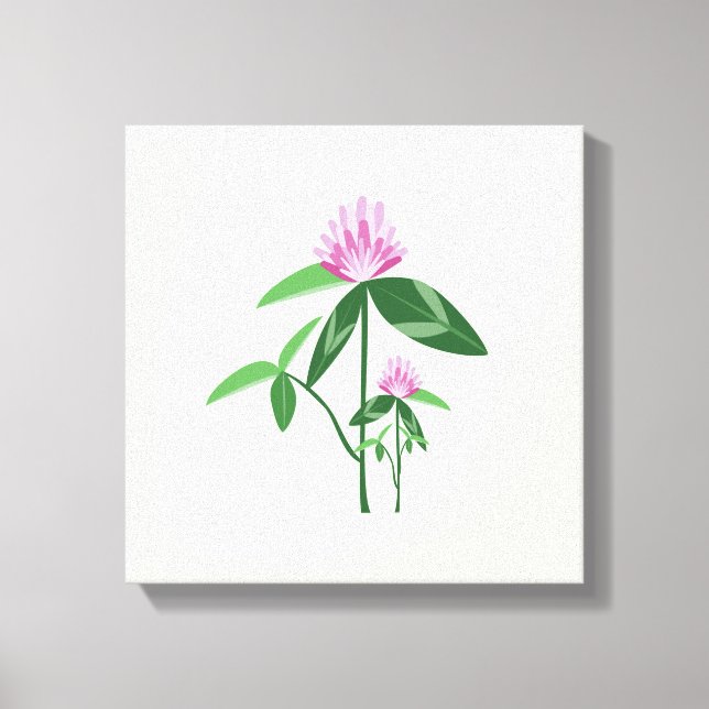 Red Clover Art Canvas Print Leinwanddruck (Vorderseite)