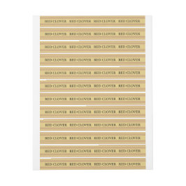 Red Clover Honey Tamper Proof Lid Labels