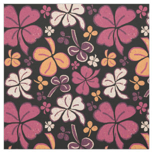 Red Clover Kleeblatt Pattern St Patrick`s Day  Stoff