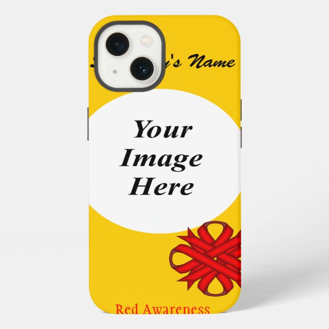 Red Clover Ribbon Template von Kenneth Yoncich iPhone Hülle (Rückseite)