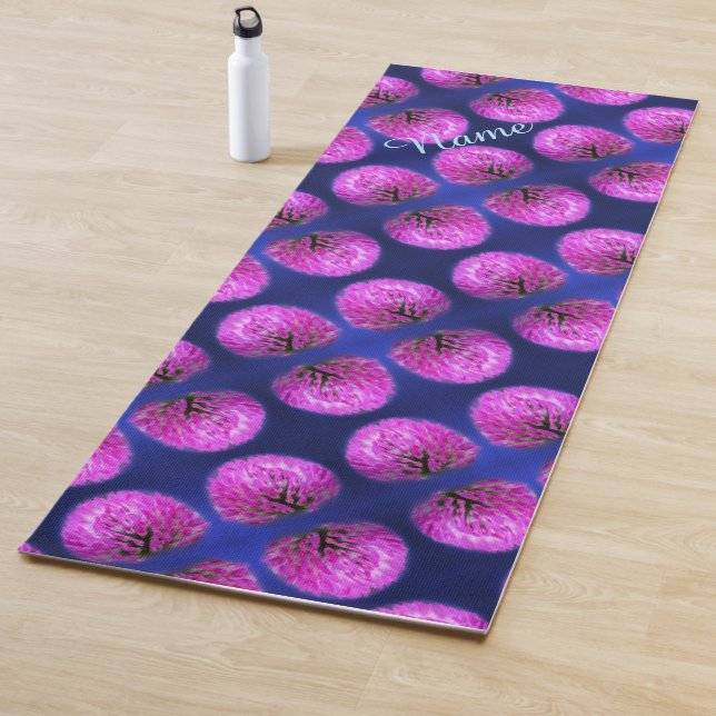 Red Clover Wildblume Abstrakt Personalisiert Yogamatte (Beispiel)