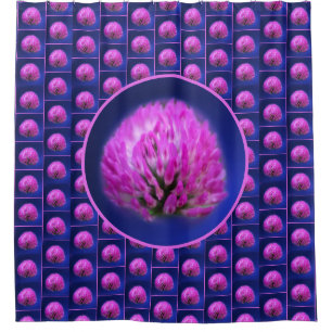 Red Clover Wildblume Abstraktes Muster Duschvorhang
