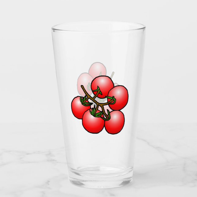 Red Cocktail Tomaten Glas (Vorderseite)