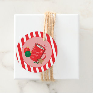 Red Cocoa Tasse Candy Cane Streifen Geschenk   Gef Geschenkanhänger