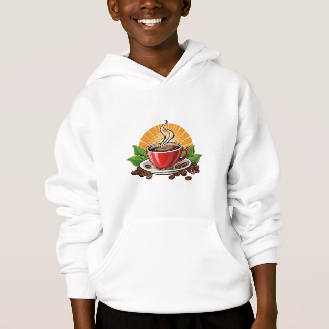 Red coffee cup hoodie (Vorderseite)