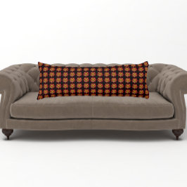 Red Collarette Dahlia Floral Pattern auf Schwarz Seitenschläferkissen