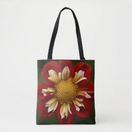 Red Collarette Dahlia Floral Tasche