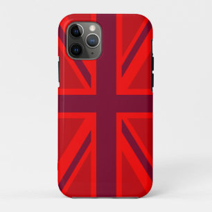 Red Color Background British Union Jack iPhone 11 Pro Hülle