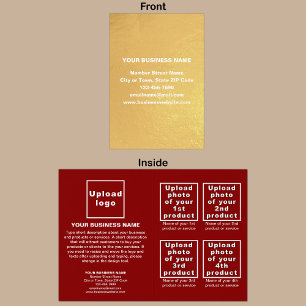 Red Color Business Brand on Foil Card Folienkarte
