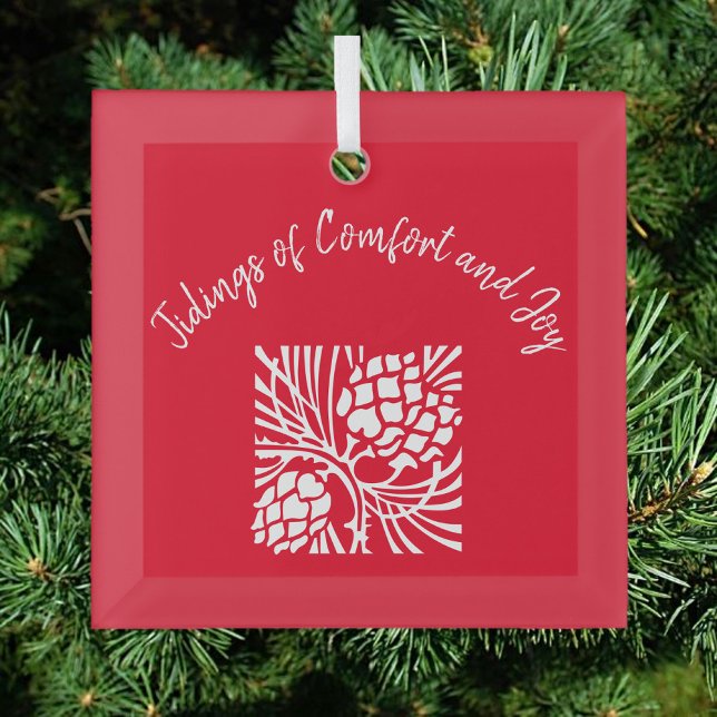 Red Comfort und Freude Ornament Aus Glas (Von Creator hochgeladen)