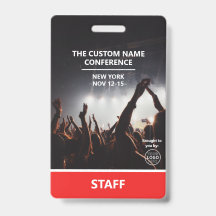 Red Conference Staff Access Pass QR Code
