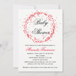 Red Confetti - Invitation Baby shower