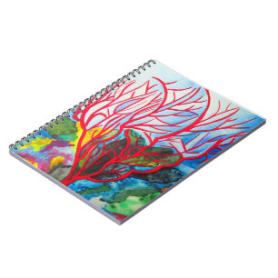 Red Coral Reef Ocean Art Notizblock