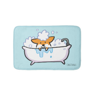 Red Corgi Bath Mat Badematte