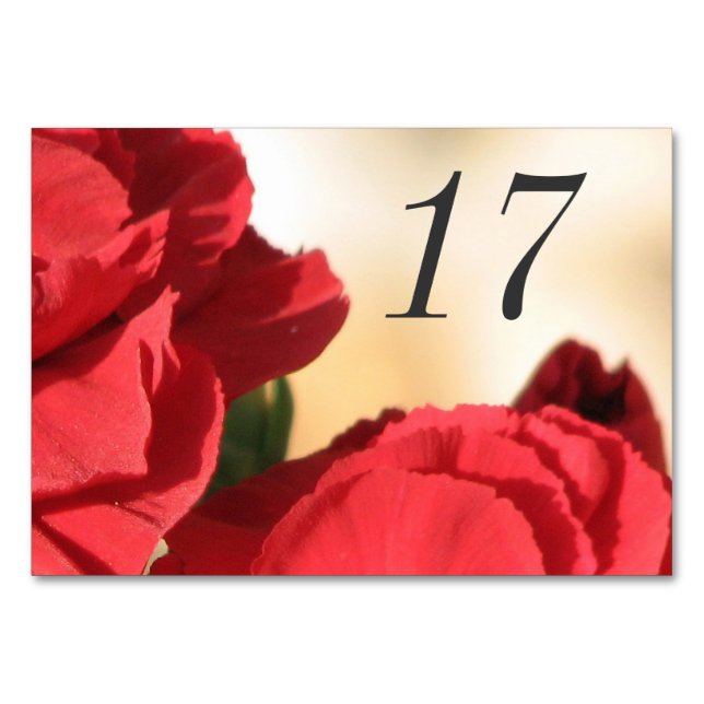 Red Corner Blume Tischnummer (Vorderseite)