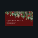 Red Corporate Christmas Party Rücksendeadresse Adressaufkleber<br><div class="desc">Red Corporate Christmas Party Rücksendeadresse Label Siehe Matching Collection im Nest Store</div>