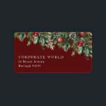 Red Corporate Christmas Party Rücksendeadresse Adressaufkleber<br><div class="desc">Red Corporate Christmas Party Rücksendeadresse Label Siehe Matching Collection im Nest Store</div>