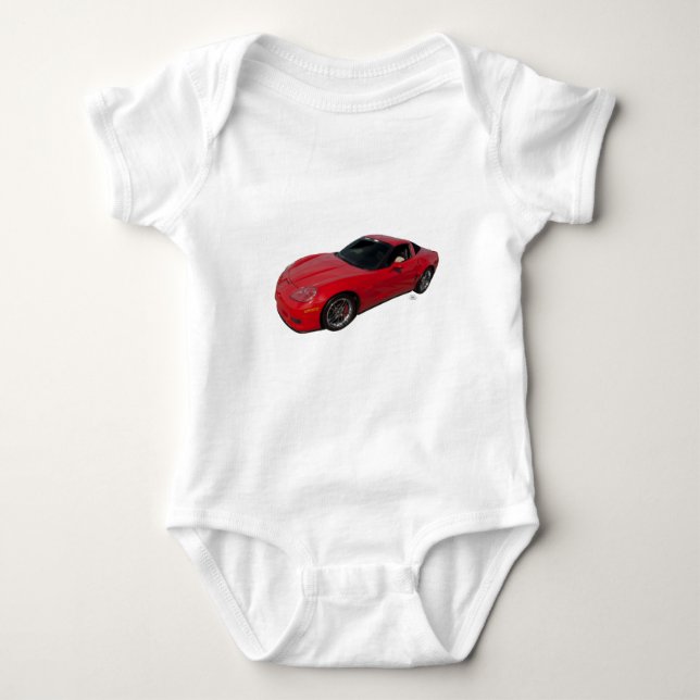 Red Corvette Baby Strampler (Vorderseite)