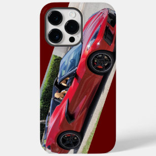 Red Corvette c8, 2023, i phone case