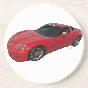Red Corvette Getränkeuntersetzer