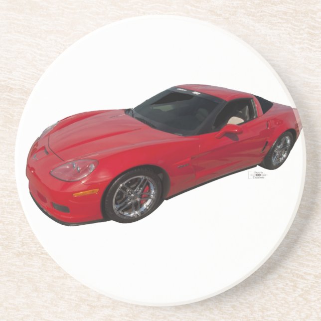 Red Corvette Getränkeuntersetzer (Vorne)
