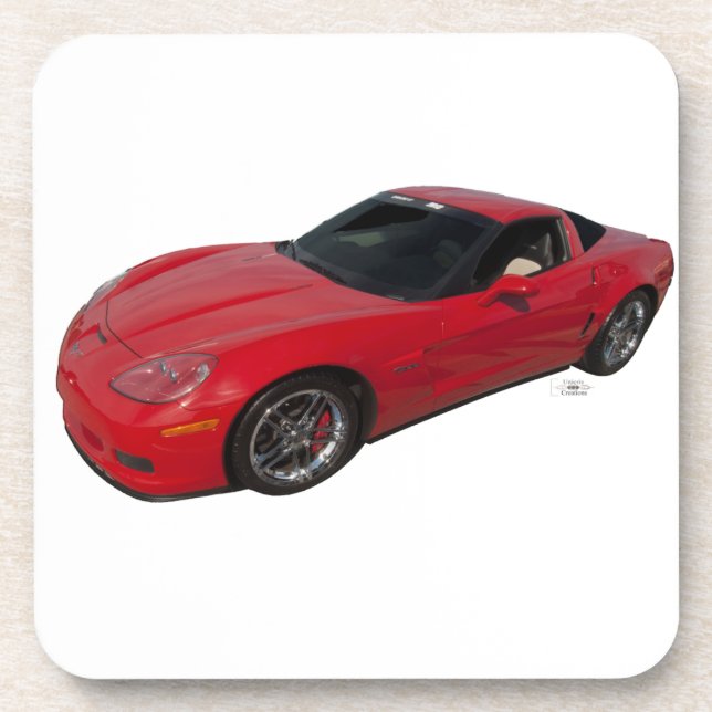 Red Corvette Untersetzer (Vorderseite)