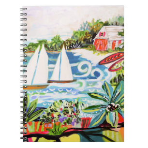Red Cottage by the Bay II Notizblock