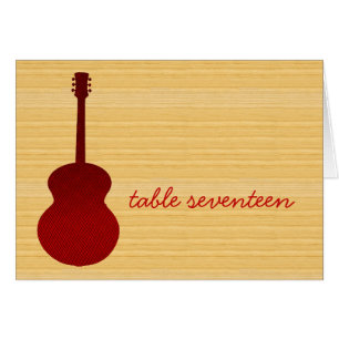 Red Country Gitarre Tischnummer Card