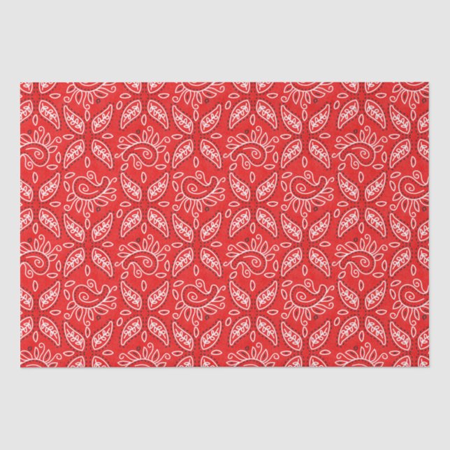 Red Country Paisley-Musterpapier Seidenpapier (Vorderseite)