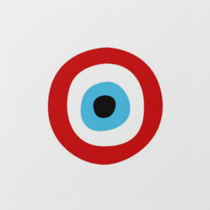 Red Course Evil Eye Patch Fensteraufkleber