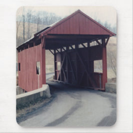 Red Covered Bridge Mousepad
