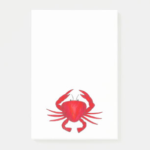 Red Crab Baltimore Maryland Crabs Beach Post-it Klebezettel